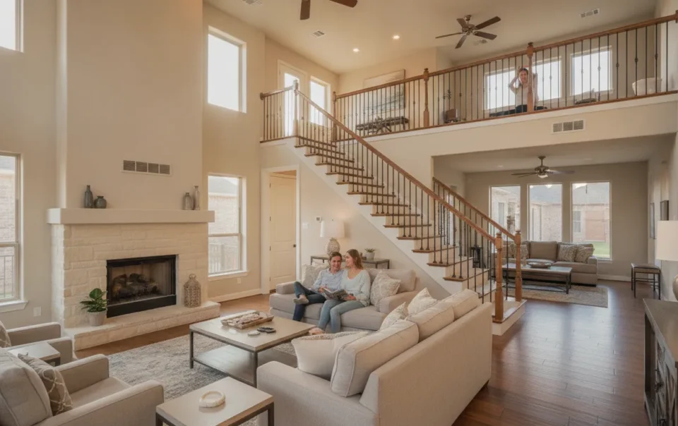 HVAC zoning system serving a two-story DFW home