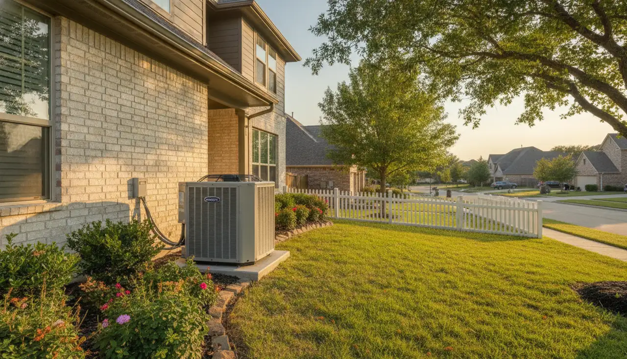 Carrier air conditioner outside a Murphy, Texas home